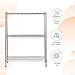 Amazon Basics 3-Shelf Adjustable Heavy Duty Steel Wire Rack Storage Shelving Organizer for Kitchen, Garage, 23.2