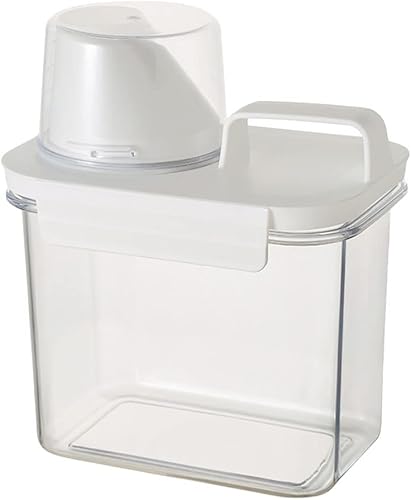 Zerodeko Dispensador de detergente para ropa, dispensador de jabón para lavandería, botella vacía de detergente para ropa de 1.1 L, jarras de