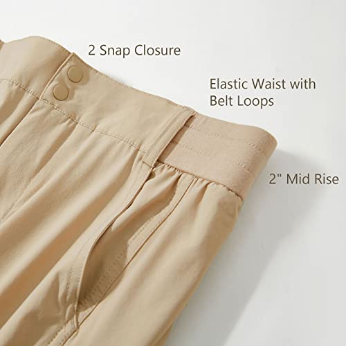 Baleaf Women's Golf 18" Skorts Skirts With Pockets Upf 50+ Hiking Skirt Quick Dry Lightweight Outdoor Casual Khaki L #TOP4