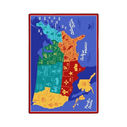 America The Beautiful Rug | Map Rug | Kids Rugs | Value Carpet