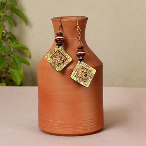 Image of Handcrafted Boho & Ethnic Earrings for Women - Wooden & Brass Statement Designs in Loop, Swing & Motif Styles