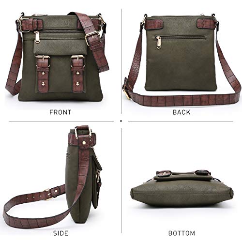 Dasein Women Lightweight Crossbody Bags Soft Vegan Leather Messenger Bag Shoulder Bag Travel Purse4