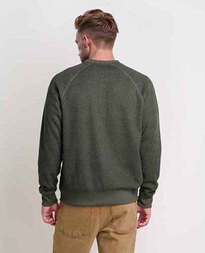 QIVICIMA Raglan Long Sleeve Waffle Henley Shirts for Men Textured Cotton Pullover Knit Tee with Button Neckline2