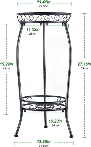 Sunoak Metal Plant Stand,Indoor/Outdoor Flower Pot Holder Shelf/Wrought Iron Planter Display Rack/Heavy Duty Potted Flower Pot Organizer/Corner Vertical Shelves For Room Patio Lawn Garden Balcony #TOP1