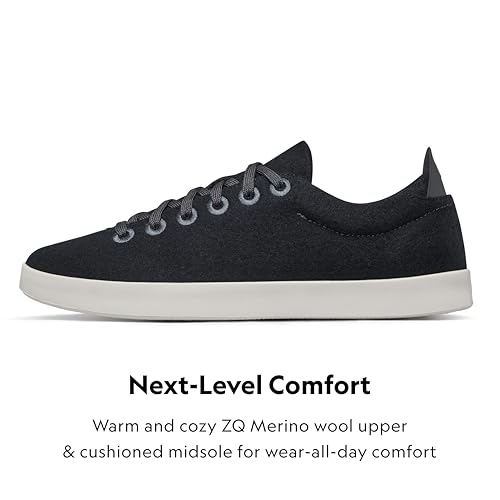 Allbirds Women's Wool Piper Casual Sneakers - True Black (White Sole) - 5 Medium