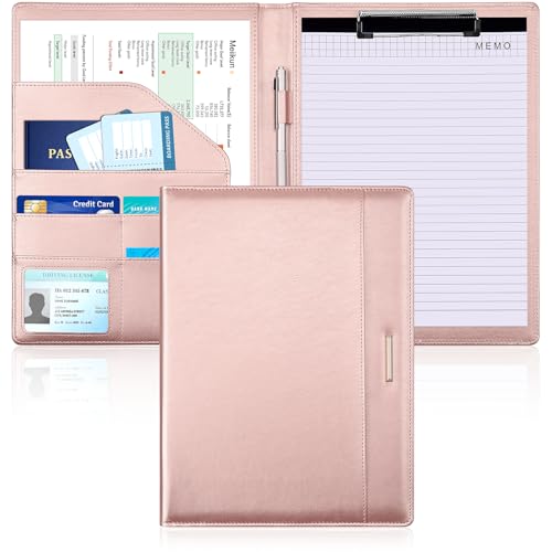 Padfolio with Clipboard, PU Leather Business Portfolio Binder, Interview Resume