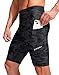 Men's Bike Shorts 3D Padded Cycling Road Biking Underwear Mountain Riding Biker Bicycle UPF 50+ Cycle Shorts Zipper Pockets(Camo Black,L)