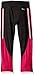 adidas Little Girls' Performance Tight Legging, Caviar Black/Pink, 6X