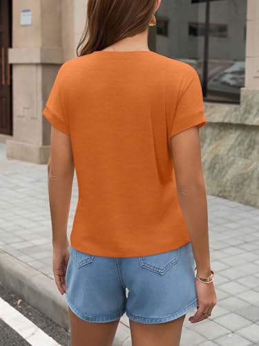 Image of UNCLECAT Womens Crop Tops Loose Fit Cap Short Sleeve Summer Tee | Crew Neck, Solid Color, Graphic, Casual, Going Out, Trendy Outfits, Fashion Clothes, Daily Wear, Work, Vacation