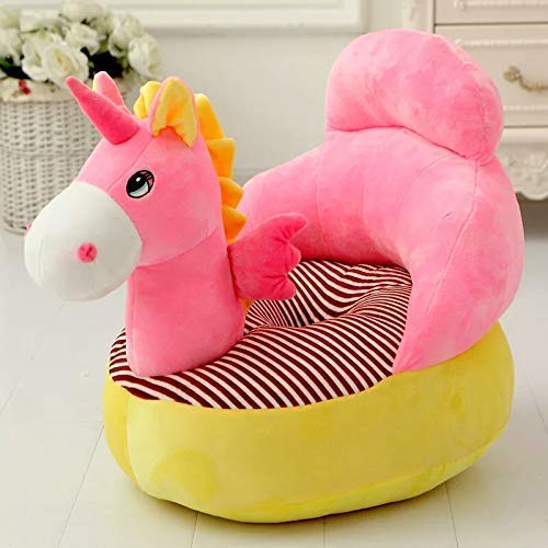 Image of PWI Unicorn Shape Baby Soft Plush Cushion Baby Sofa Seat or Rocking Chair for Kids (Use for Baby 0-2 Years)-Multicolour Cotton