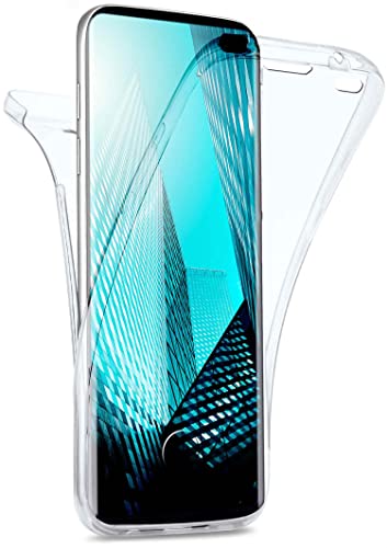 Housse Samsung S10 Plus double silicone transparent avec protection avant-arrière anti-rayure