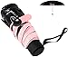 Produktbild JackWish Mini Regenschirm Taschenschirm,Faltender Visier Sonnenschutz Regenschirm Im Freien 99% UV-Schutzschirm Regenschirm,Klein Leicht Kompakt,Teflon-Beschichtung,Windsicher,Stabil (Pink 1)