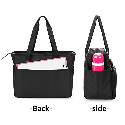 Trunab Nurse Tote Bag For Work With Padded 15.6” Laptop Sleeve, Black #TOP3