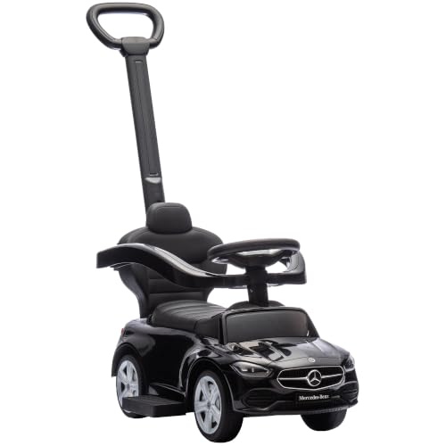 AIYAPLAY Porteur Enfants Mercedes-Benz sous Licence Voiture à Pousser Noir