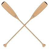 John Paddle Canoe Paddel Set 2 pcs. Kanu-Paddle Typ: Biberschwanz/Beavertail Paddel aus Kiefernholz und Mahagonie 100% ökologisch Handgemacht in EU (160 cm)