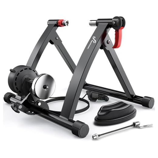 Sportneer Turbo Trainer - Entrenador de Bicicleta con 6 ajustes de Resistencia para Interior, Soporte magnético de Acero para Ejercicio de Bicicleta con Rueda de reducción de Ruido para Entrenador de