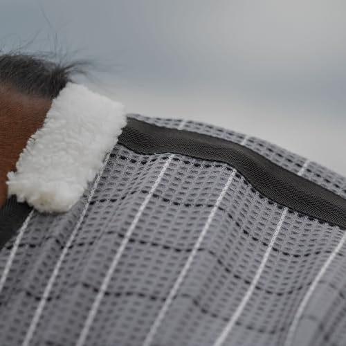 Image of Equinavia Luftig Waffle Cooler | 100% Cotton - Grey /Black - 70 in