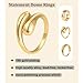 WZJLY Chunky Gold Rings for Women Non Tarnish, 18K Gold Plated Statement Dome Rings Stacking,Thumb Ring, Mens Silver Eternity Wedding Band Jewelry Size 5-11 (GOLD, 7)