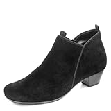 Modern ankle boot Gabor 75.633-17 Damen Stiefelette aus hochwertigen Verlousleder mit Used-Look, Groesse 40, schwarz