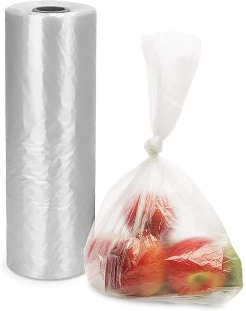 JKG® 200 x Large Food and Sandwich Bags | Fridge Freezer Food Bags Rolls - Kids Sandwich bags | Clear Plastic Food Bags All Types of Food Preservation | KEEP FOOD FRESH (27cm x 22cm)