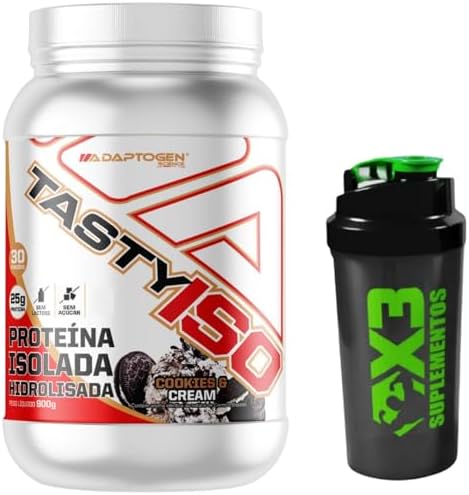 Tasty Iso Sabor Cookies and Cream 900g - Adaptogen + Coqueteleira...