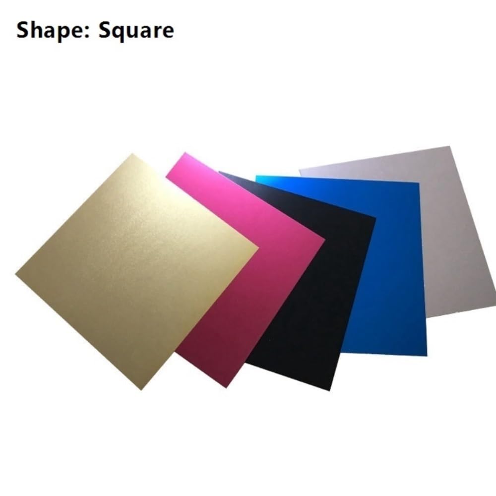 Doppelseitig eloxiertes Aluminiumblech 300x300mm for Gravieren, 1St(Gold,0.5x300x300mm)
