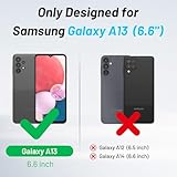 SUANDUCK for Samsung Galaxy A13 5G mobile phone case magnetic leather flip case with RFID-blocking card compartment, adjustable stand and 360° drop protection with Samsung A13 Light Brown - Image 2