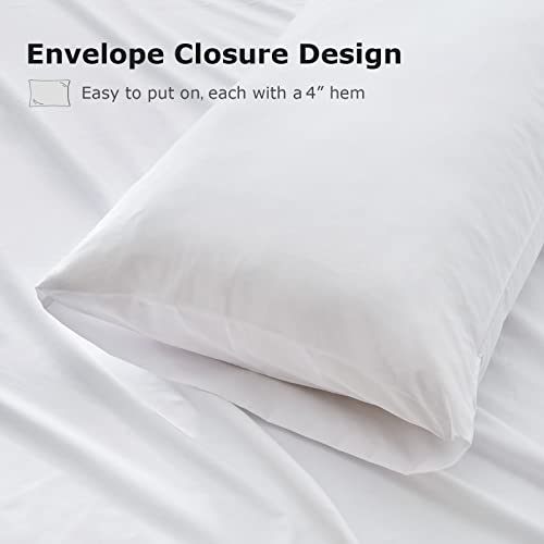 Akk Queen Sheet Set - Soft Hotel Luxury Queen Bed Sheets - Ultra Brushed Microfiber - Deep Pocket - Cooling Sheets For Queen Size Bed - 4 Piece (White) #TOP2