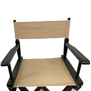 Upone ディレクターチェア キャンバス交換用カバーキット 18インチディレクターチェア 映画チェア 交換用キャンバスシートとバック ホームディレクターチェア用 ブラック レッド グリーン グレー ブルー Mサイズ (ベージュ)