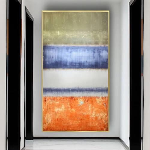 Tableau abstrait pour grand mur vide salon moderne chaleureux