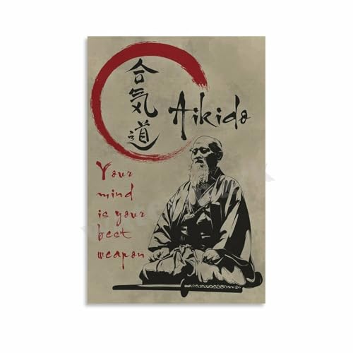 Invogueyy Aikido Posters Poster Aikido Inspirational Sea Report Hall (3) Canvas Painting Wall Art Poster for Bedroom Living Room Decor 16x24inch(40x60cm)