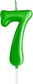 Green Birthday Candles 7 Candle 7th Seven Years Cake Bady Roman Numberal Cool Number Candle No 70 71 72 73 74 75 76 77 78 79