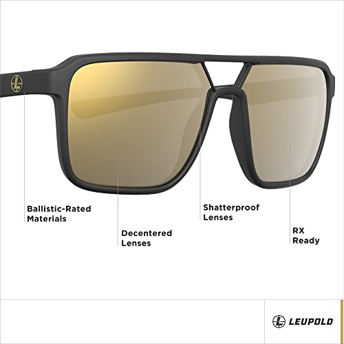 Leupold Bridger Performance Eyewear with Matte Black Frames and Bronze Mirror Lenses by Leupold - Image 3