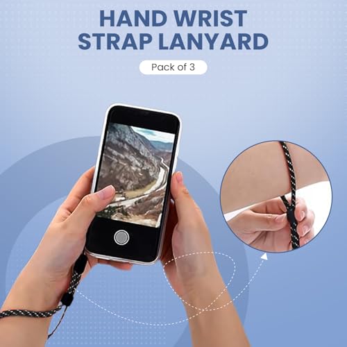 Image of Homeaura Adjustable Hand Wrist Strap Lanyard - 3 Pack, Multipurpose Nylon Wristlet Straps for Cell Phone, Keys, Cameras, ID, and USB Flash Drives
