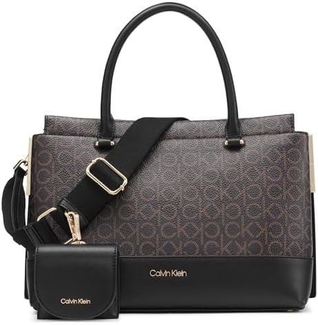 Calvin Klein womens Bianca Triple Compartment Satchel