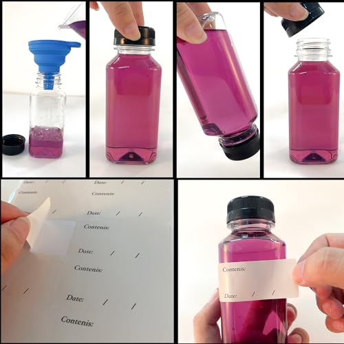 250ml Shot Flaschen zum Befüllen, 10 Stk Leere Plastikflaschen zum Befüllen, Wiederverwendbare Kunststoff Smoothie Saftflaschen zum Befüllen Transparent für Kühlschrank Juicer Shots Wasser Milch