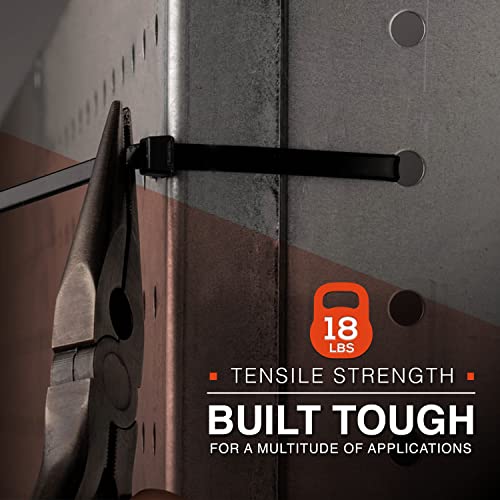 Tr Industrial Multi-Purpose Uv Resistant Black Cable Ties, 4 Inches, 100 Pack #TOP1