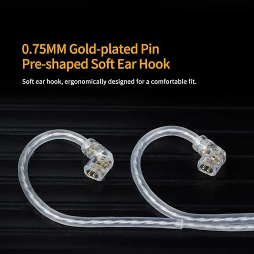 Image of KZ Type-C Upgrade Cable for IEM, In Ear Monitor, 4 Core Oxygen Free Silver-Plated Cable with Built-In DAC Chip in Type-C Nickle Plated Plug & 0.75 2Pin Connector