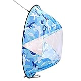 【Calidad superior】 La vela de viento Kayak está hecha de lona de nylon ripstop de alta calidad. Durable, resistente y fuerte. Las costuras son de triple costura y los listones perimetrales están hechos de material compuesto casi irrompible.