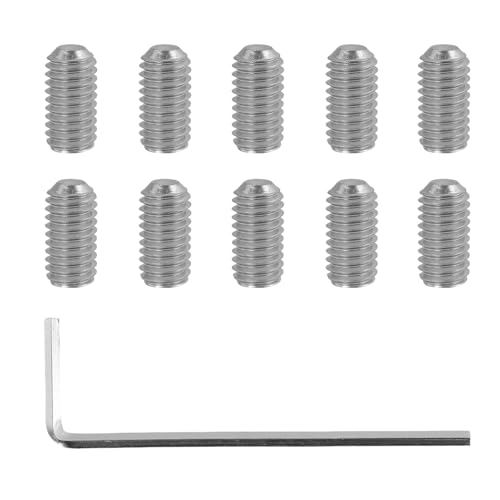 MILAKE 155023 Replacement Screw Parts Kit Compatible with Moen Single Handle Faucet, 10PCS Spare Screws and 1PC Hex Wrench Durable Replacement Accessory Set for Home Kitchen Lavatory Bathroom Faucet