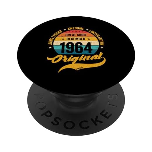 Diciembre 1964 Cumpleaños Retro Años Vintage Bday Clásico PopSockets PopGrip Intercambiable