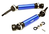 Integy RC Model T8564BLUE XHD Steel Rear Universal Drive Shaft (2) for Traxxas 1/10 Slash & Stampede