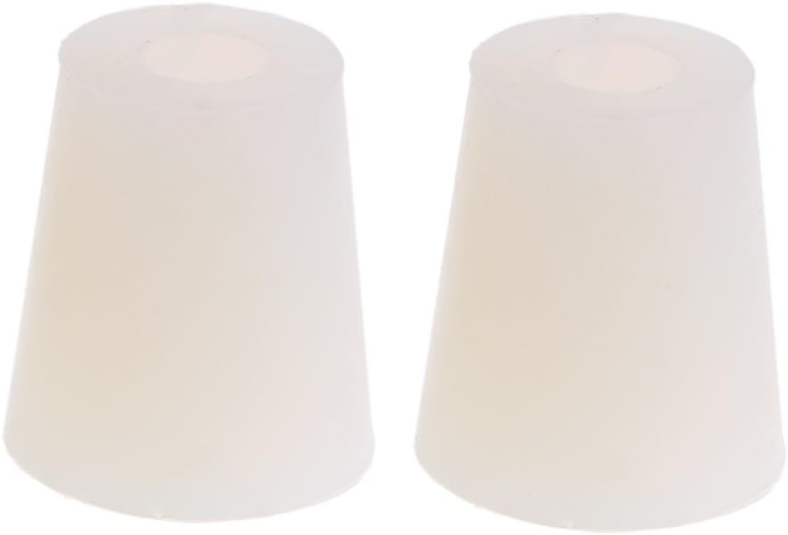 2 Pcs Silicone Plug Stopper with Hole Airlock Bubbler Valve Wine Brew Rubber Bungs