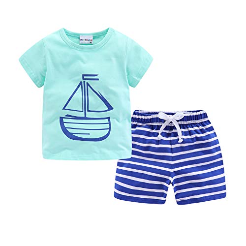 Image of LittleSpring Boys Summer 2piece Outfits Short Sleeve T-Shirt and Shorts Set