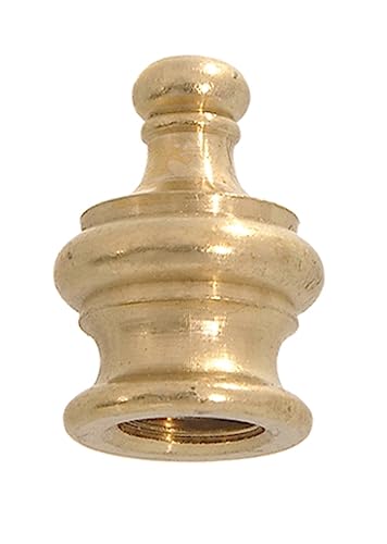 Image of B&P Lamp 1 inch Ht., Brass Finial Knob, Tap 1 /8F, Unfinished Brass