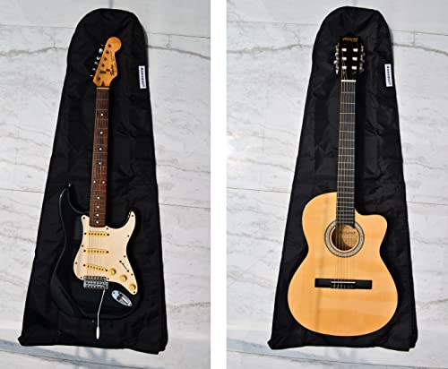 Marabuut Guitar Dust Cover Bag Protective And Storage For Acoustic Electric And Bass Guitars From Sun Dust Dirt Uv Rays Moisture Water Resistant 4 20D Oxford Polyester Complete With Microfiber Cloth #TOP1