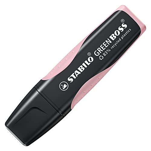 STABILO - Umweltfreundlicher Textmarker - GREEN BOSS Pastel - Einzelstift - rosiges Rouge