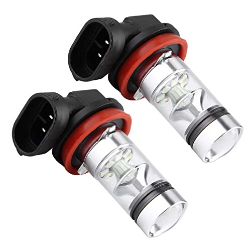 Tbest H8 H11 LED Fog Lights 8000K Ice Blue 100W High Brightness 360 Degree Car Driving Light Bulbs Kit Easy Plug and Play Installation for Only