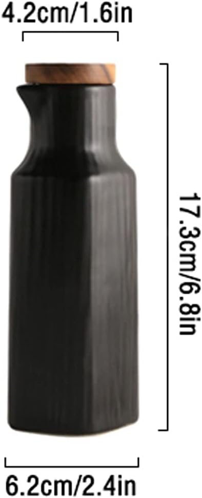oil bottle Simple Ceramic Oil and Vinegar Dispenser Creative Kitchen Oil Bottle with Leak-proof Spout Household Condiment Container oil sprayer(Color:D)