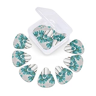 Ensemble de 12 médiators de guitare à fleurs gris sarcelle et blanc pour guitare acoustique, guitare électrique… - Les Beatles, Paul McCartney, John Lennon, RIngo Starr, George Harrison Ensemble de 12 médiators de guitare à fleurs gris sarcelle et blanc pour guitare acoustique, guitare électrique… – Image 6